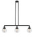 Franklin Restoration Three Light Island Pendant in Matte Black (405|213-BK-G204-6)