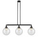 Franklin Restoration Three Light Island Pendant in Matte Black (405|213-BK-G204-10)