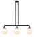 Franklin Restoration Three Light Island Pendant in Matte Black (405|213-BK-G201-8)