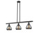 Franklin Restoration Three Light Island Pendant in Matte Black (405|213-BK-G173)