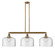 Franklin Restoration Three Light Island Pendant in Brushed Brass (405|213-BB-G72-L)