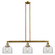 Franklin Restoration Three Light Island Pendant in Brushed Brass (405|213-BB-G72)