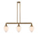 Franklin Restoration Three Light Island Pendant in Brushed Brass (405|213-BB-G661-7)