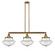 Franklin Restoration Three Light Island Pendant in Brushed Brass (405|213-BB-G544)