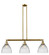 Franklin Restoration Three Light Island Pendant in Brushed Brass (405|213-BB-G222)