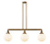 Franklin Restoration Three Light Island Pendant in Brushed Brass (405|213-BB-G201-8)