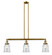 Franklin Restoration Three Light Island Pendant in Brushed Brass (405|213-BB-G182)