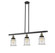 Franklin Restoration Three Light Island Pendant in Black Antique Brass (405|213-BAB-G184)