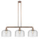 Franklin Restoration Three Light Island Pendant in Antique Copper (405|213-AC-G74-L)