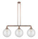 Franklin Restoration Three Light Island Pendant in Antique Copper (405|213-AC-G202-12)
