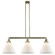 Franklin Restoration Three Light Island Pendant in Antique Brass (405|213-AB-G41-L)