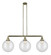 Franklin Restoration LED Island Pendant in Antique Brass (405|213-AB-G202-12-LED)