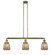 Franklin Restoration Three Light Island Pendant in Antique Brass (405|213-AB-G146)