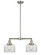 Franklin Restoration Two Light Island Pendant in Brushed Satin Nickel (405|209-SN-G72)