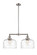 Franklin Restoration Two Light Island Pendant in Brushed Satin Nickel (405|209-SN-G713-L)