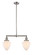 Franklin Restoration Two Light Island Pendant in Brushed Satin Nickel (405|209-SN-G661-7)