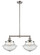 Franklin Restoration Two Light Island Pendant in Brushed Satin Nickel (405|209-SN-G544)