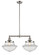 Franklin Restoration Two Light Island Pendant in Brushed Satin Nickel (405|209-SN-G542)