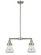 Franklin Restoration Two Light Island Pendant in Brushed Satin Nickel (405|209-SN-G192)