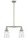 Franklin Restoration Two Light Island Pendant in Brushed Satin Nickel (405|209-SN-G182)