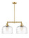 Franklin Restoration LED Island Pendant in Satin Gold (405|209-SG-G713-L-LED)