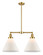 Franklin Restoration Two Light Island Pendant in Satin Gold (405|209-SG-G41-L)