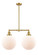 Franklin Restoration LED Island Pendant in Satin Gold (405|209-SG-G201-12-LED)