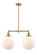 Franklin Restoration LED Island Pendant in Satin Gold (405|209-SG-G201-10-LED)