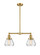 Franklin Restoration LED Island Pendant in Satin Gold (405|209-SG-G172-LED)