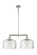 Franklin Restoration Two Light Island Pendant in Polished Nickel (405|209-PN-G72-L) Franklin Restoration Two Light Island Pendant in Polished Nickel (405|209-PN-G72-L)