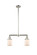 Franklin Restoration Two Light Island Pendant in Polished Nickel (405|209-PN-G51)