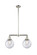 Franklin Restoration LED Island Pendant in Polished Nickel (405|209-PN-G204-8-LED)