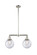 Franklin Restoration Two Light Island Pendant in Polished Nickel (405|209-PN-G204-8)
