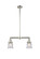 Franklin Restoration Two Light Island Pendant in Polished Nickel (405|209-PN-G184S)