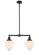 Franklin Restoration Two Light Island Pendant in Oil Rubbed Bronze (405|209-OB-G661-7)