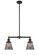 Franklin Restoration Two Light Island Pendant in Oil Rubbed Bronze (405|209-OB-G63)