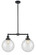 Franklin Restoration Two Light Island Pendant in Oil Rubbed Bronze (405|209-OB-G204-10)