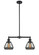 Franklin Restoration Two Light Island Pendant in Oil Rubbed Bronze (405|209-OB-G173)