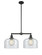 Franklin Restoration Two Light Island Pendant in Matte Black (405|209-BK-G72-L)