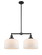 Franklin Restoration Two Light Island Pendant in Matte Black (405|209-BK-G71-L)