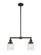 Franklin Restoration Two Light Island Pendant in Matte Black (405|209-BK-G513)