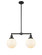 Franklin Restoration LED Island Pendant in Matte Black (405|209-BK-G201-8-LED)
