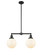 Franklin Restoration Two Light Island Pendant in Matte Black (405|209-BK-G201-8)