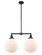 Franklin Restoration LED Island Pendant in Matte Black (405|209-BK-G201-12-LED)