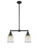 Franklin Restoration Two Light Island Pendant in Matte Black (405|209-BK-G184)
