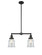 Franklin Restoration Two Light Island Pendant in Matte Black (405|209-BK-G182)