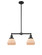 Franklin Restoration Two Light Island Pendant in Matte Black (405|209-BK-G171)