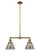 Franklin Restoration Two Light Island Pendant in Brushed Brass (405|209-BB-G43)