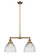 Franklin Restoration Two Light Island Pendant in Brushed Brass (405|209-BB-G222)