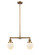 Franklin Restoration Two Light Island Pendant in Brushed Brass (405|209-BB-G201-6)